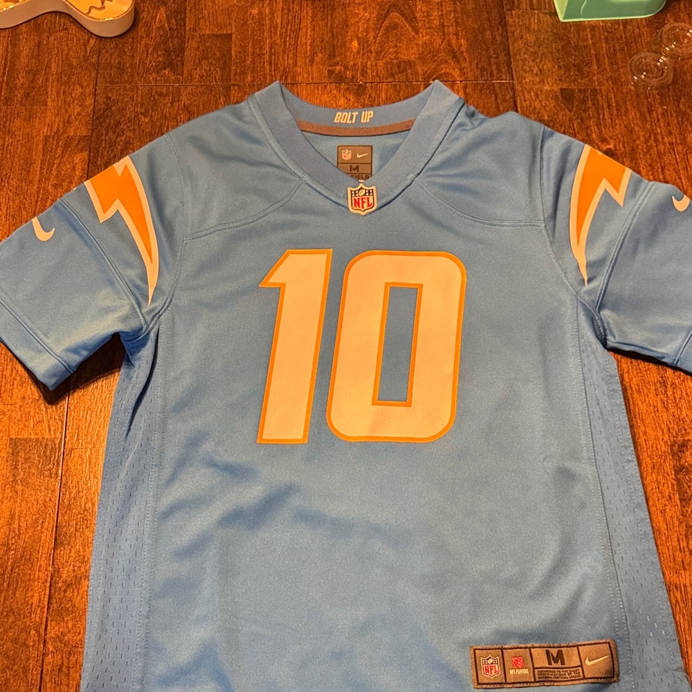 NFL Light Blue and Orange Jersey